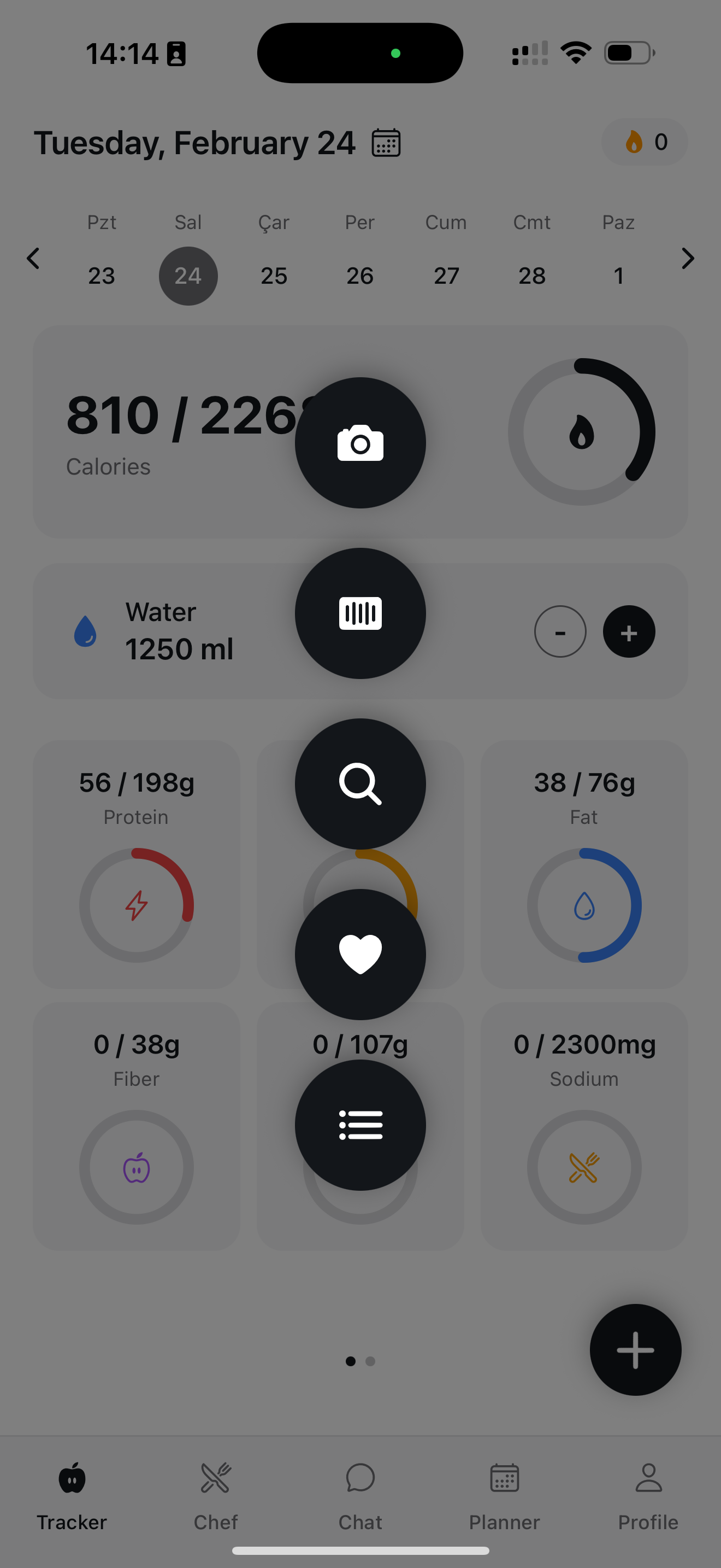 Arori hizli islem menusu - fotograf, barkod ve arama secenekleri